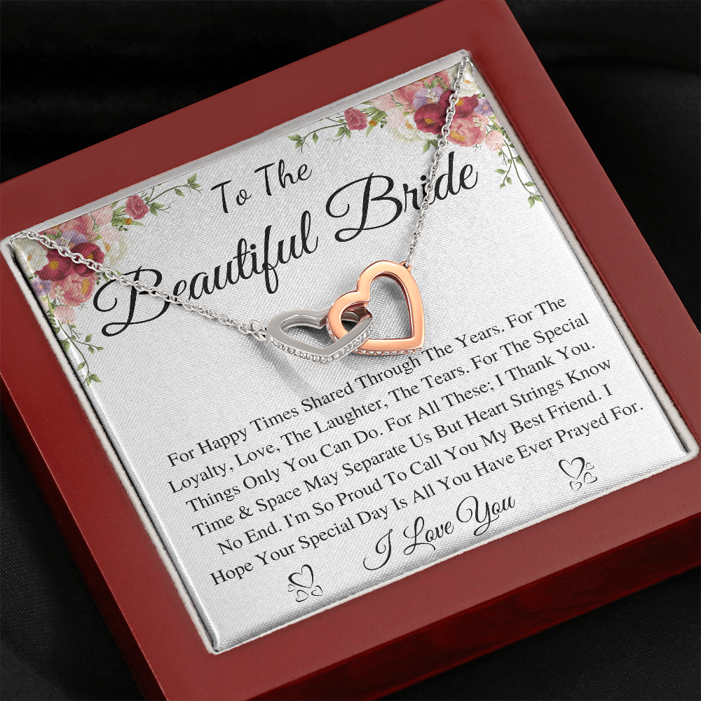 To My Best Friend On Your Wedding Day Gift From Friend To Bride Necklace For Friend’s Wedding Day Present From Best Friend To