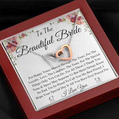 To My Best Friend On Your Wedding Day Gift From Friend To Bride Necklace For Friend’s Wedding Day Present From Best Friend To