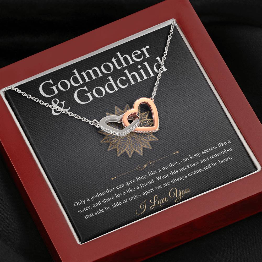 Godmother & Godson Necklace, Gift for Godmother from Godson,Will You Be My Godmother Gift Card, Jewelry for Godmother,Love Knot #0222