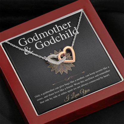 Godmother & Godson Necklace, Gift for Godmother from Godson,Will You Be My Godmother Gift Card, Jewelry for Godmother,Love Knot #0222
