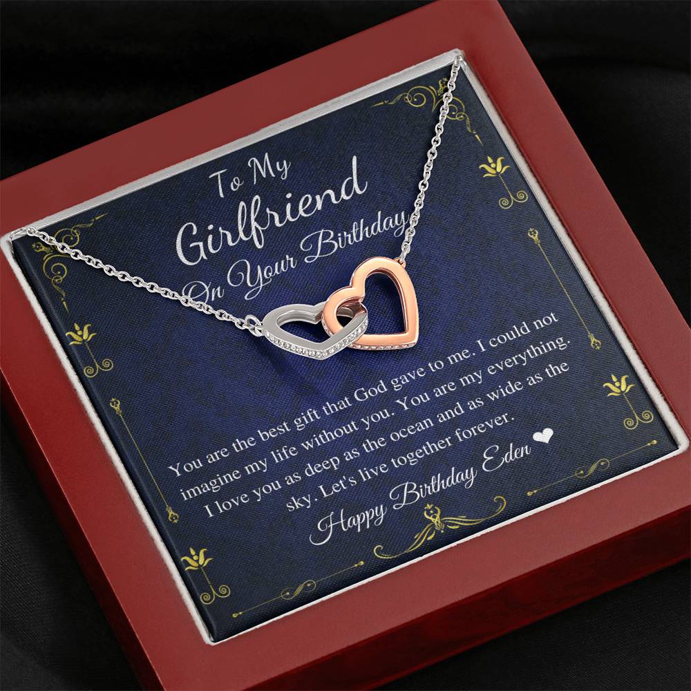 Girlfriend Birthday Gift Necklace, Birthday Gift For Girlfriend On Her Birthday, Girlfriend Jewelry From Boyfriend, Birthday Necklace #0682 eden