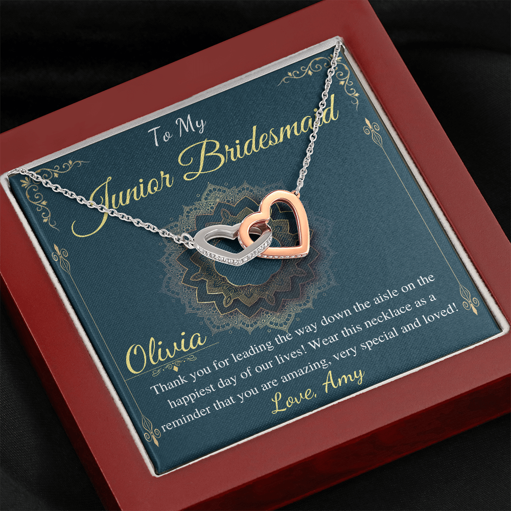 Necklace Gift for Junior Bridesmaid ,Junior Bridesmaid Gift Necklace Personalized Flower Girl  Gift for jr Bridesmaid Jewelry, gift for her