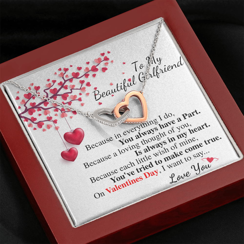 To my girlfriend necklace Valentine's day gift for girlfriend Birthday gift for girlfriend Gift for anniversary , girlfriend graduation gift