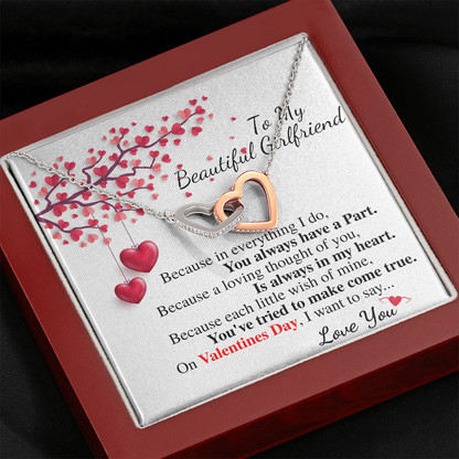 To my girlfriend necklace Valentine's day gift for girlfriend Birthday gift for girlfriend Gift for anniversary , girlfriend graduation gift