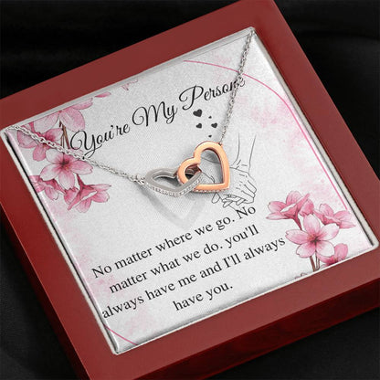 You are my Person Necklace, You are my Person Gift, Best Friend Necklace, you're my person, For Wife Birthday Gift,Wife Christmas Gift #0609