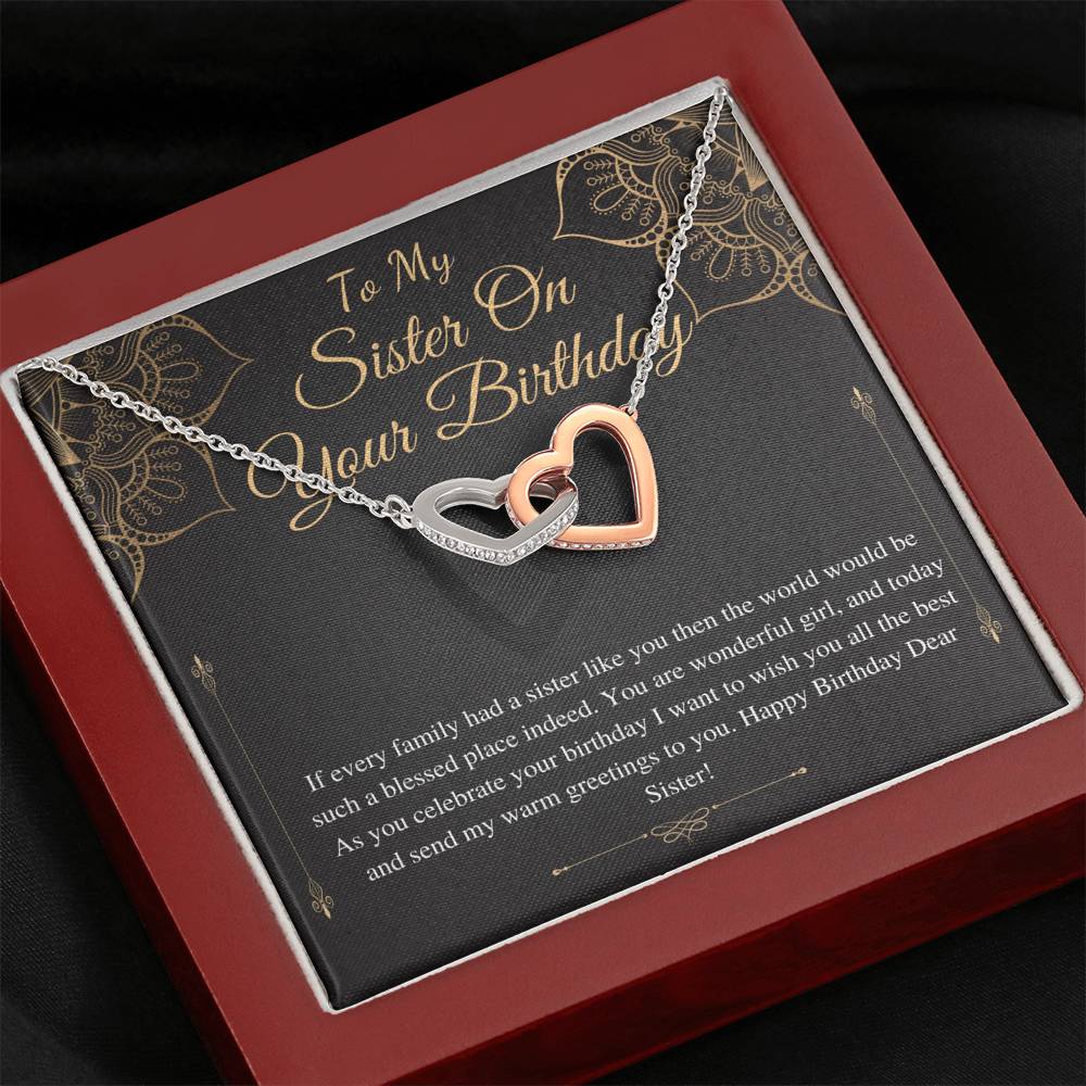 Sister Birthday Gift, Sister Birthday Jewelry, Sister Necklace Gift, Thoughtful Gift, Message Card Quote, Big Sister, Little Sister #0716