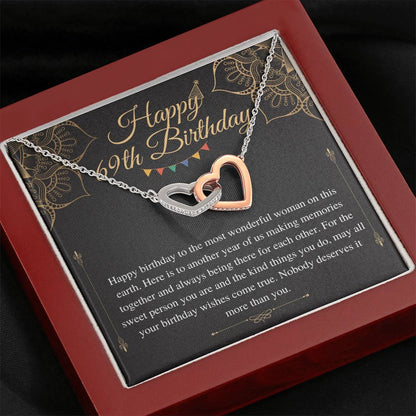 69th Birthday Gift For Her, Happy 69th Birthday Necklace With Message Card, Gift For 69th Birthday,69 Year Old Birthday Necklace Woman #0674