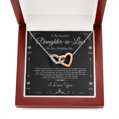 To my Bonus Daughter Beautiful Necklace, Stepdaughter Gift, Bonus Daughter Birthday Gift, Gift for Bonus Daughter, Daughter in Law