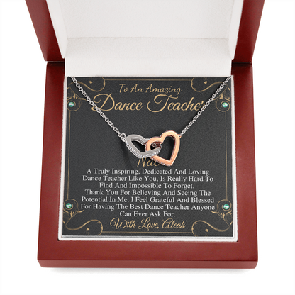 Dance Teacher Gift | Gift for Ballet Teacher | Dance Recital Gift for Dance Teacher Necklace | Amazing Dance Teacher Gift Christmas #0757 nat