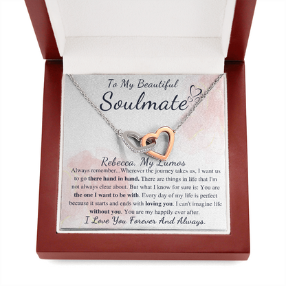 To My Soulmate Gift Necklace | Soulmate Necklace | Soulmate Jewelry | Soulmate Anniversary Gift | Soulmate Valentines Day Gift For Her Rebecca, My Lumos