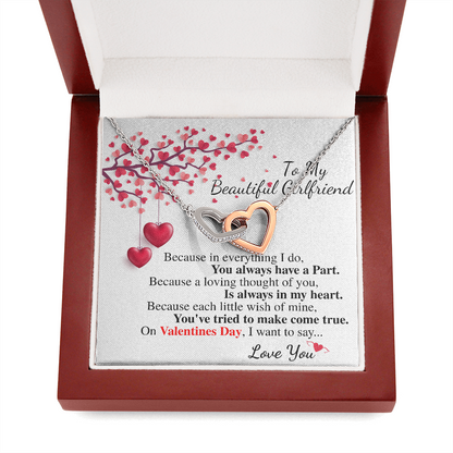 To my girlfriend necklace Valentine's day gift for girlfriend Birthday gift for girlfriend Gift for anniversary , girlfriend graduation gift