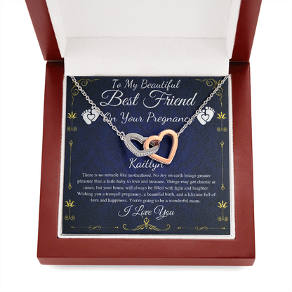 Best Friend Pregnancy Gift For Best Friend Baby Shower Gift For Mom To Be Gift For Expecting Mom Gift Pregnant Friend, Link Hearts #0219 Kaitlyn