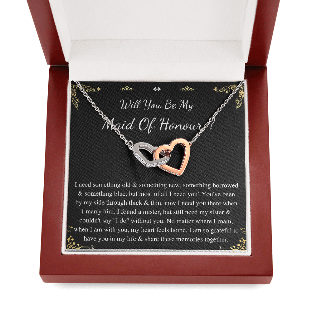Personalized Maid of Honor Proposal Gift, Will You Be My Maid Of Honor Gift Necklace, gift for maid of Honor Gift, MOH Gift Jewelry