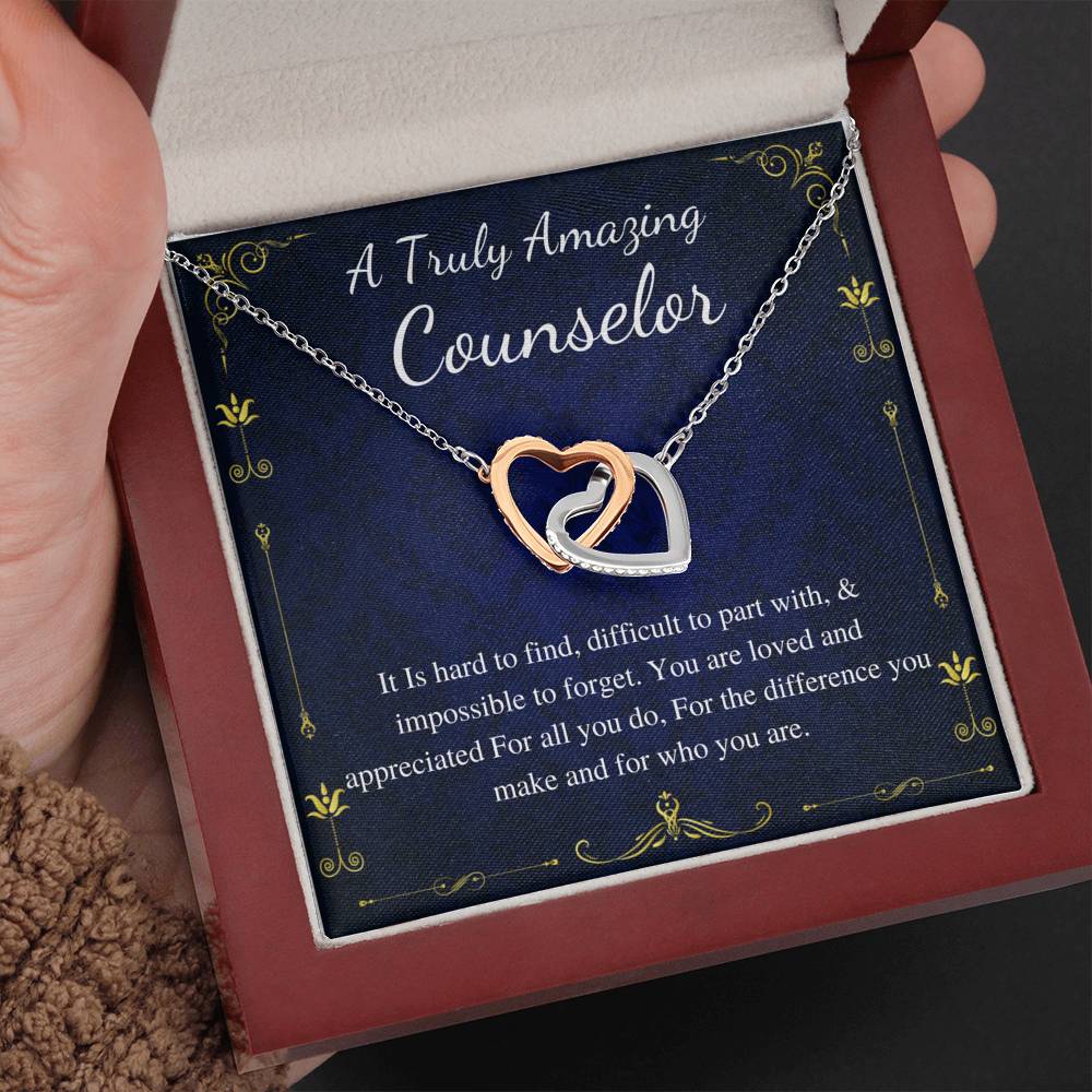 School Counselor Gift, Guidance Counselor Necklace, Mental Health Counselor Gift, Summer Camp Counselor,Admissions Counselor Christmas #0765
