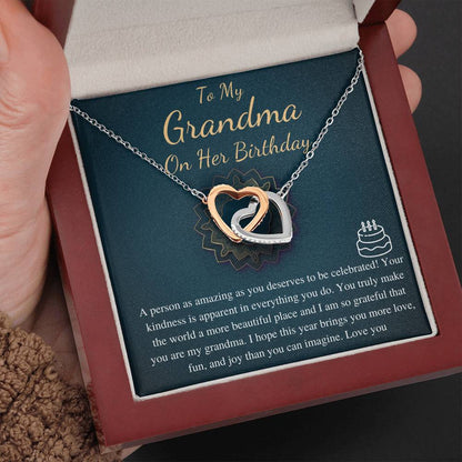Birthday Gift for Grandmother, Happy Birthday Grandmother, Grandmother celebration Gift, Happy Birthday Grandmother Present,Link Heart #0641