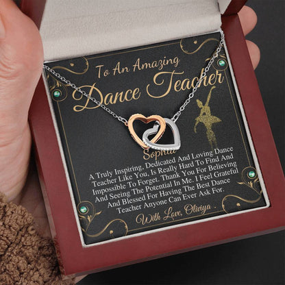 Dance Teacher Gift | Gift for Ballet Teacher | Dance Recital Gift for Dance Teacher Necklace | Amazing Dance Teacher Gift Christmas #0757