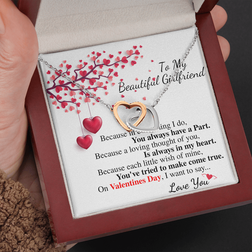 To my girlfriend necklace Valentine's day gift for girlfriend Birthday gift for girlfriend Gift for anniversary , girlfriend graduation gift