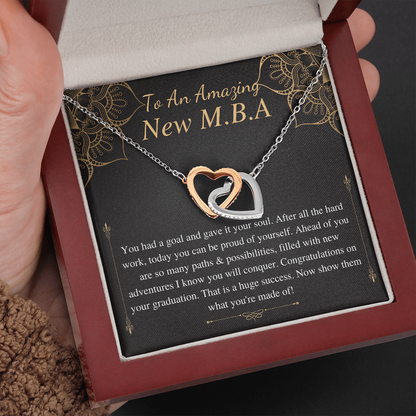 MBA Graduation Gift, Graduation Gift For Master Of Business Administration, New MBA Necklace Gift, Master Degree Congratulations Gift #0899