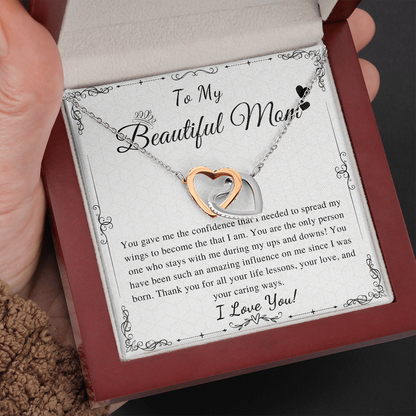 To My Beautiful Mom Necklace, Mom Valentines Day Gift From Daughter, Mom Gift From Son, Mom Necklace, Birthday Gift, Mother's Day Necklace