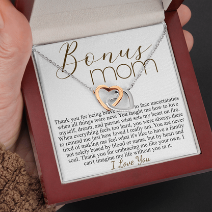 BONUS MOM interlocking heart