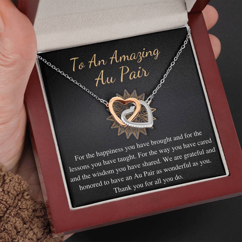 Au Pair Gift, Au Pair Necklace, Thank You Gift for Au Pair, Child Care Gift, Au Pair Appreciation, Au Pair Jewelry, Christmas Gift #0720