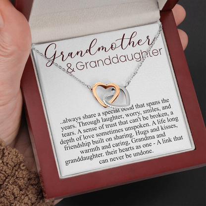 grandmother and granddaughter interlocking heart