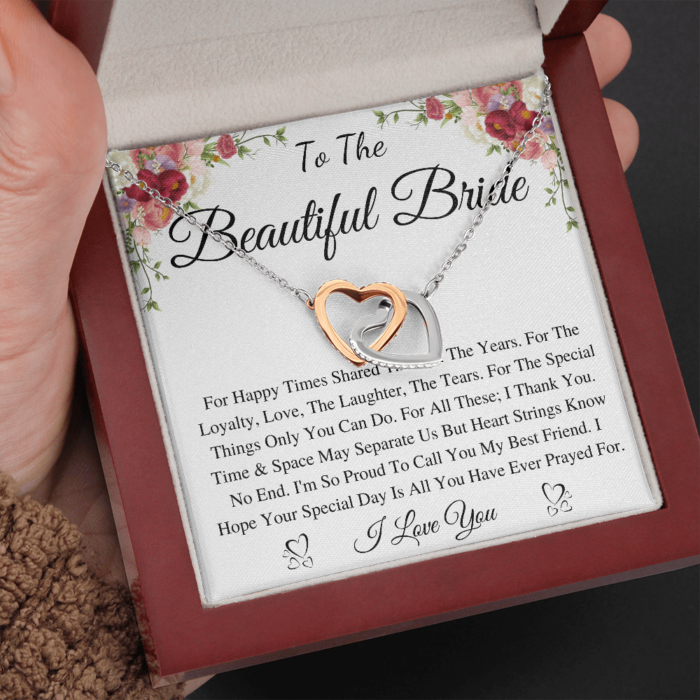 To My Best Friend On Your Wedding Day Gift From Friend To Bride Necklace For Friend’s Wedding Day Present From Best Friend To