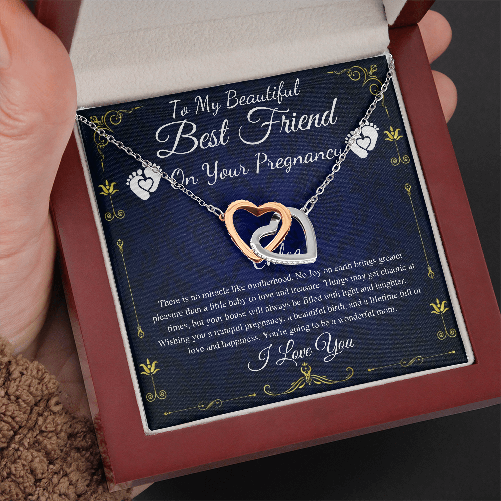 Best Friend Pregnancy Gift For Best Friend Baby Shower Gift For Mom To Be Gift For Expecting Mom Gift Pregnant Friend, Link Hearts #0219 Chloe