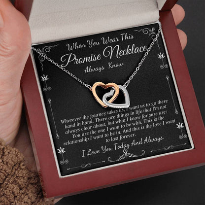 Promise Necklace for Girlfriend from Boyfriend, For Couples, Promise Necklace for Her,Girlfriend Anniversary,Girlfriends Birthday Gift #0602