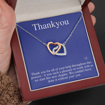 Thank you necklace for her, Thank you gift for mentor teacher nurse care taker with message card, Appreciation Necklace,Christmas Gift #0701