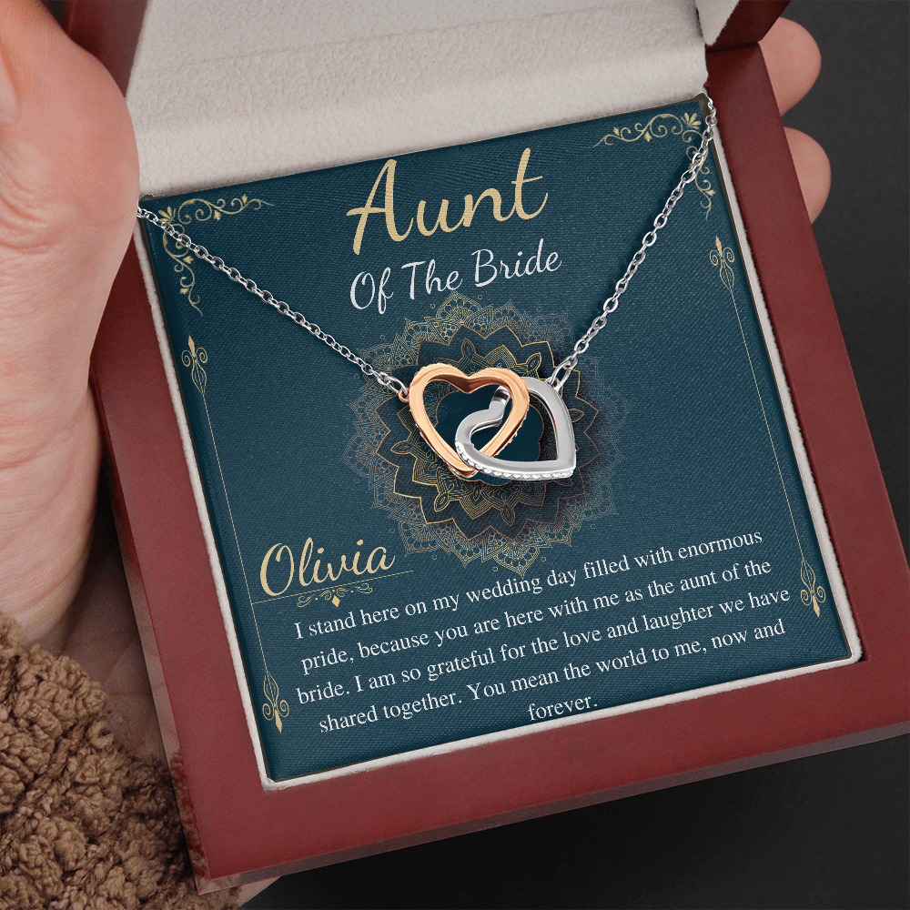 Aunt Gift, Aunt Gift From Bride, Aunt Necklace Gift - Keepsake Gift - Only an aunt can give hugs like a mother keep secrets like a sister..