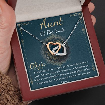 Aunt Gift, Aunt Gift From Bride, Aunt Necklace Gift - Keepsake Gift - Only an aunt can give hugs like a mother keep secrets like a sister..