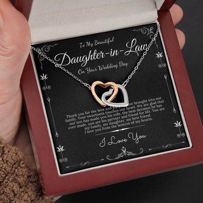 To my Bonus Daughter Beautiful Necklace, Stepdaughter Gift, Bonus Daughter Birthday Gift, Gift for Bonus Daughter, Daughter in Law