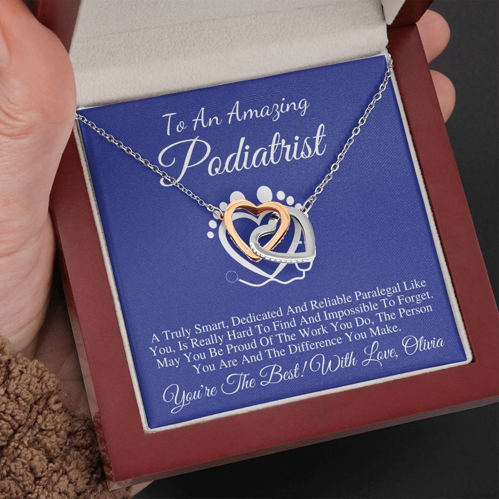 Podiatrist Gift for Women, Leaving Gift for Podiatrist, Retirement Gift for Podiatrist, Podiatric Nurse Gift Necklace, Christmas Gift #0770