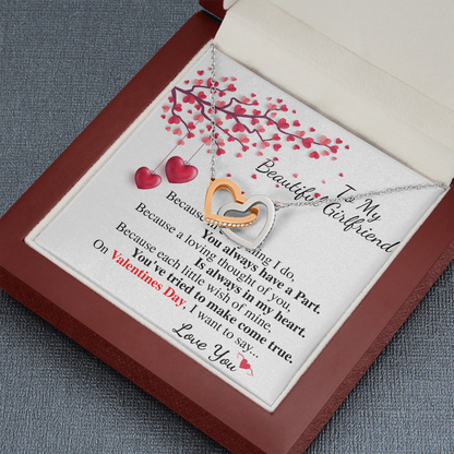 To my girlfriend necklace Valentine's day gift for girlfriend Birthday gift for girlfriend Gift for anniversary , girlfriend graduation gift