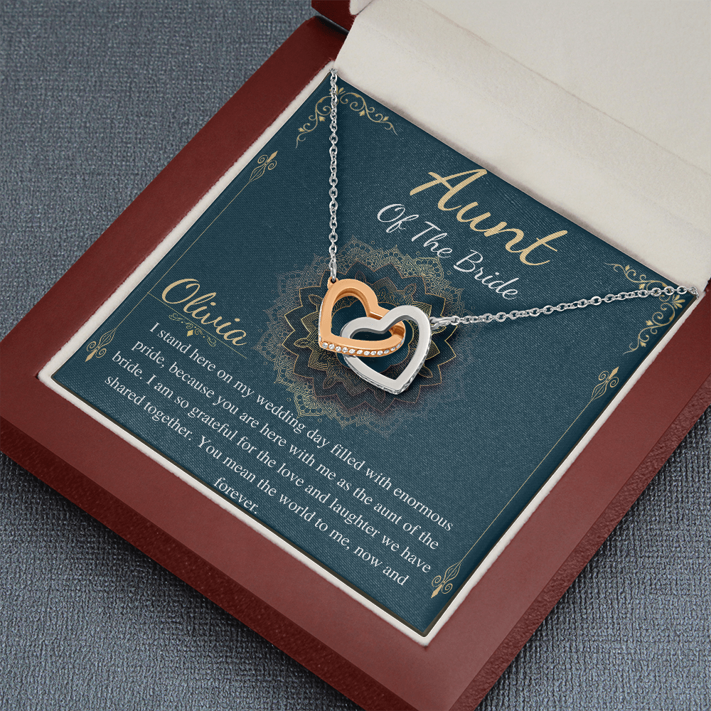Aunt Gift, Aunt Gift From Bride, Aunt Necklace Gift - Keepsake Gift - Only an aunt can give hugs like a mother keep secrets like a sister..