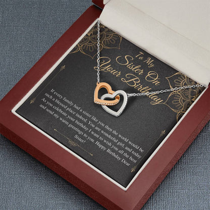 Sister Birthday Gift, Sister Birthday Jewelry, Sister Necklace Gift, Thoughtful Gift, Message Card Quote, Big Sister, Little Sister #0716
