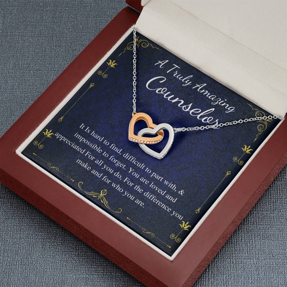 School Counselor Gift, Guidance Counselor Necklace, Mental Health Counselor Gift, Summer Camp Counselor,Admissions Counselor Christmas #0765