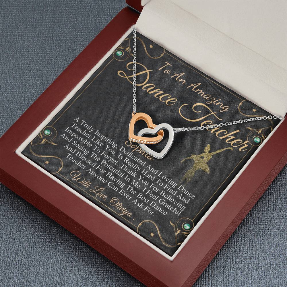 Dance Teacher Gift | Gift for Ballet Teacher | Dance Recital Gift for Dance Teacher Necklace | Amazing Dance Teacher Gift Christmas #0757