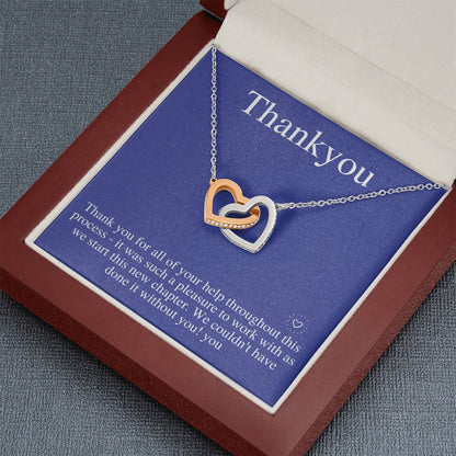 Thank you necklace for her, Thank you gift for mentor teacher nurse care taker with message card, Appreciation Necklace,Christmas Gift #0701