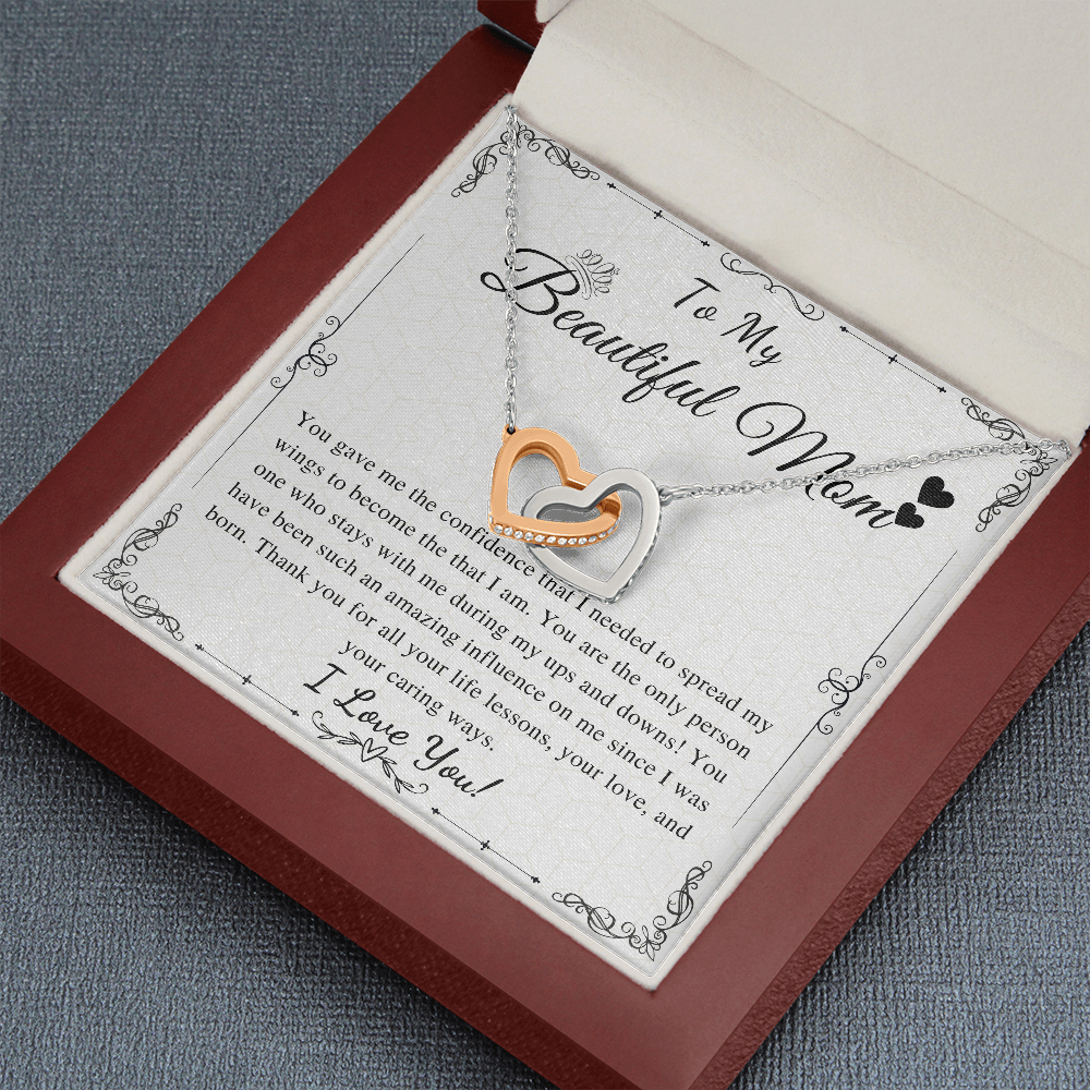 To My Beautiful Mom Necklace, Mom Valentines Day Gift From Daughter, Mom Gift From Son, Mom Necklace, Birthday Gift, Mother's Day Necklace