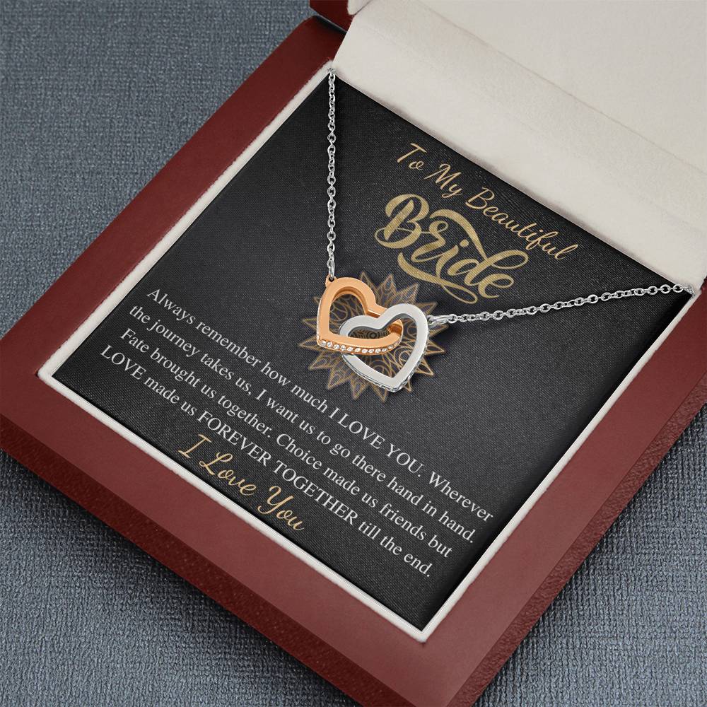 To My Bride Gift From Groom, Wedding Day Gift For Bride From Groom, Groom To Future Wife Gift Wedding Day,From Groom To Bride Necklace #0704