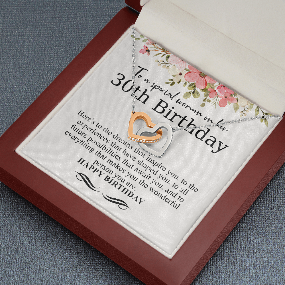 to a spesial woman on her 30th birthdY