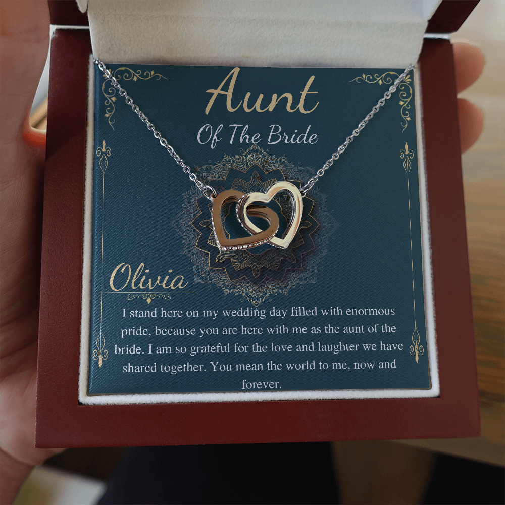 Aunt Gift, Aunt Gift From Bride, Aunt Necklace Gift - Keepsake Gift - Only an aunt can give hugs like a mother keep secrets like a sister..