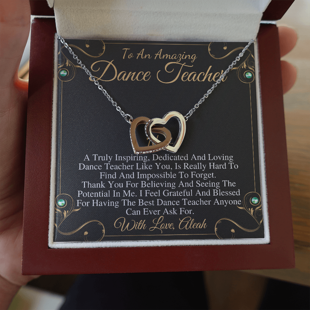Dance Teacher Gift | Gift for Ballet Teacher | Dance Recital Gift for Dance Teacher Necklace | Amazing Dance Teacher Gift Christmas #0757 nat
