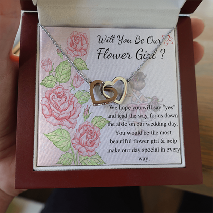 Will You Be My Flower Girl Gift Flower Girl Jewelry Gift Little Girl Gift Wedding Flower Girl Proposal Gift Personalized gift from bride