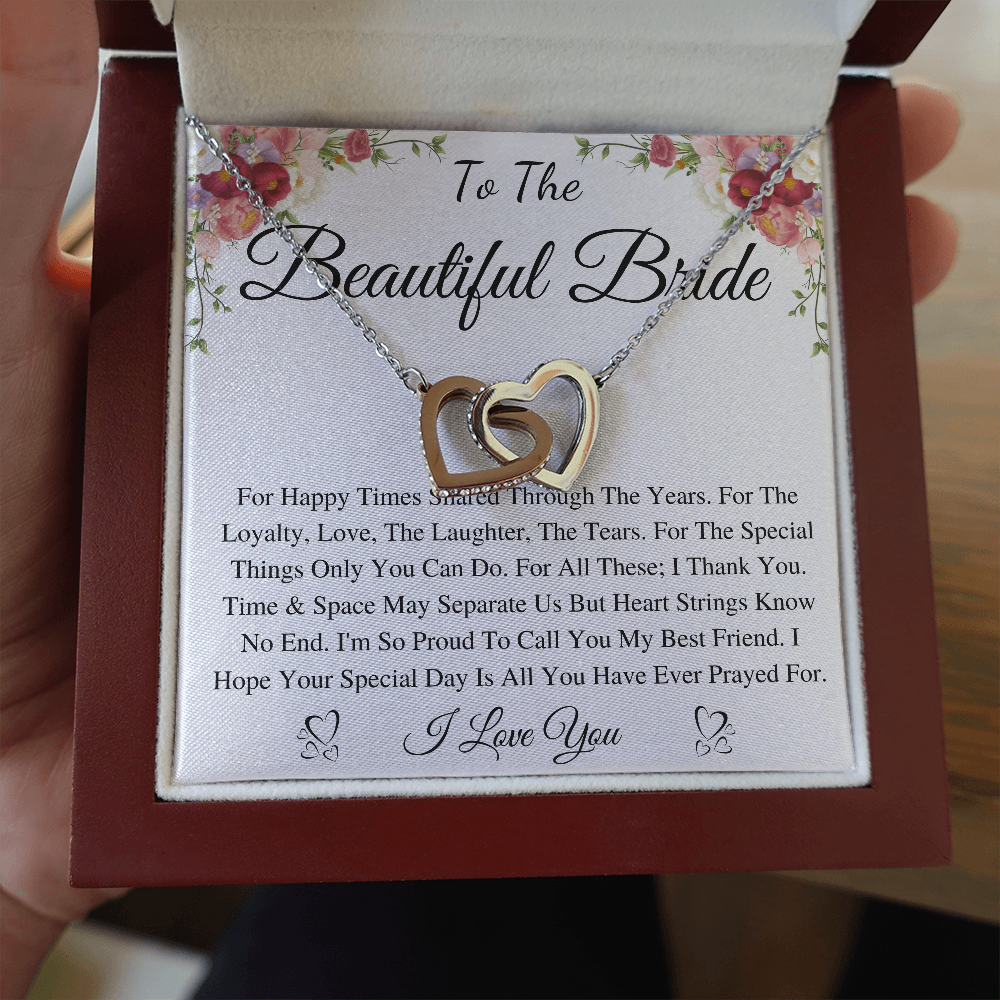 To My Best Friend On Your Wedding Day Gift From Friend To Bride Necklace For Friend’s Wedding Day Present From Best Friend To