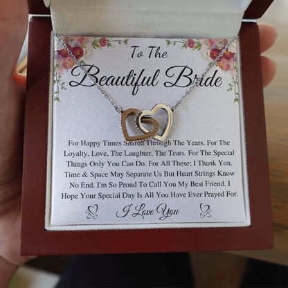 To My Best Friend On Your Wedding Day Gift From Friend To Bride Necklace For Friend’s Wedding Day Present From Best Friend To
