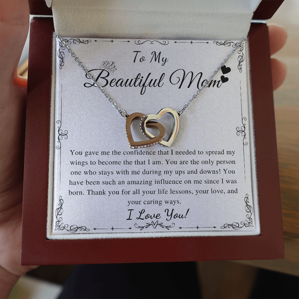 To My Beautiful Mom Necklace, Mom Valentines Day Gift From Daughter, Mom Gift From Son, Mom Necklace, Birthday Gift, Mother's Day Necklace