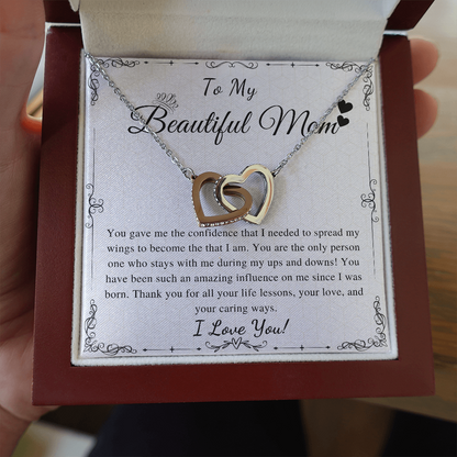 To My Beautiful Mom Necklace, Mom Valentines Day Gift From Daughter, Mom Gift From Son, Mom Necklace, Birthday Gift, Mother's Day Necklace